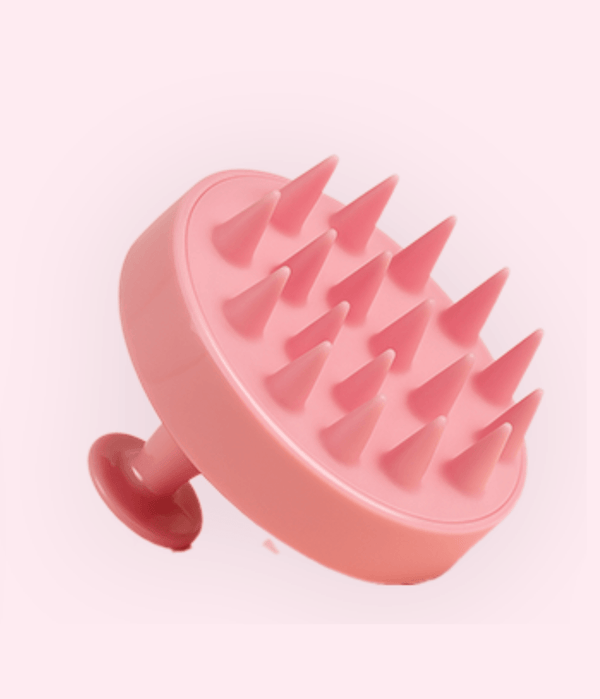 Scalp Massager in pink, designed for exfoliating scalp and promoting hair growth during wash days.